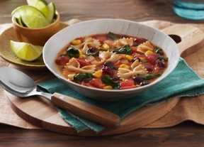 Fiesta Fit Soup. Recipe and photo courtesy Catelli Healthy Harvest pasta.