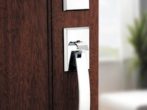Replacing your existing door handles and locksets with a sleek, modern design like the Tavaris or Vedani will add much-needed pizzazz. (Weiser photo)