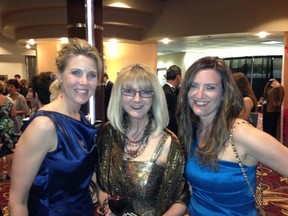 (Left to right) Lisa Peters of Eye Inspire Events, Leader-Post Lifestyles Co-ordinator Irene Seiberling, and Michelle Strawford of Bella Chic at Saturday night's Charity Royale fundraiser  at the Casino Regina Show Lounge. (Photo by Marlon Marshall)