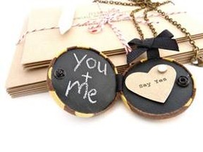 Zelma Rose has created a line of personalized lockets with secret, magnetic chalkboards for messages. ZELMA ROSE photo.