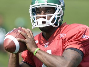 Darian Durant had some alone time in Commonwealth Stadium on Friday (File photo by TROY FLEECE / Regina Leader-Post)