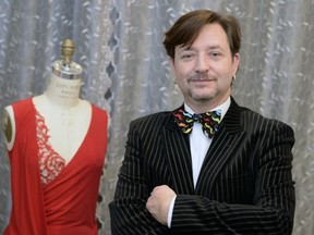 Regina fashion designer Dean Renwick will showcase his spring 2014 designs at the Moustache Bash fundraiser on Nov. 30 at the Riddell Centre at the University of Regina.. TROY FLEECE / Regina Leader-Post