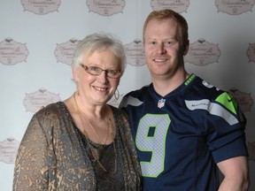 Super Bowl champion  Jon Ryan made a brief appearance Saturday night at the Bowties and Sweethearts gala, a fundraiser for the Leader-Post Christmas Cheer Fund, held at the Hotel Saskatchewan. His mom, Barb Ryan, who posed with her son before the gala, donated the jersey Jon is wearing.  It raised $6,000 for the four domestic abuse shelters supported by the Christmas Cheer Fund.  MOICHAEL BELL/Regina Leader-Post