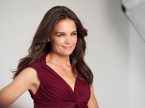 Katie Holmes, the first Olay Global Brand Ambassador, on set during the brand’s recent advertising shoot  OLAY photo