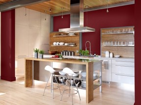 Known to energize and increase appetite, red is a good choice for kitchens and dining areas.  SICO photo