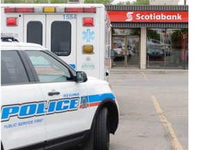 Regina Police Service are investigating an attempted robbery at the North Albert St. Scotiabank where a Domo Gas station worker was apparently pepper sprayed while trying to make a deposit outside the bank.