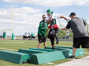 Road trip! Those two words sum up the second half of the Saskatchewan Roughriders’ Day 5 of training camp at the University of Saskatchewan’s Griffiths Stadium.