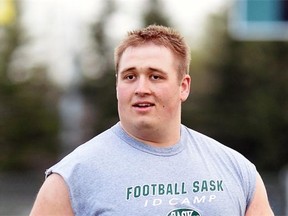 University of Regina Rams offensive lineman Aaron Picton is at training camp with the Calgary Stampeders. BRYAN SCHLOSSER/Leader-Post.
