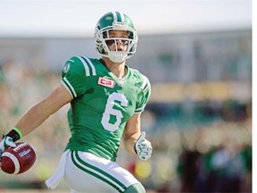 Rob Bagg's 38-yard touchdown reception helped to set the tone for the Roughriders on Sunday. 
  
  
 Michael Bell/Leader-Post