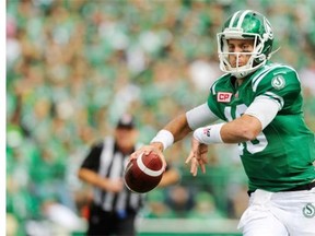 Brett Smith completed 19 of 25 passes for 211 yards and added 59 rushing yards Sunday to lead the Roughriders to their first win of the 2015 season. 
  
 Mark Taylor/The Canadian Press