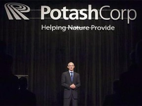 Potash producer K+S AG is rejecting a takeover offer by Potash Corp. of Saskatchewan Inc. (TSX:POT). Jochen Tilk, president and CEO of PotashCorp, speaks to shareholders during the company's annual general meeting in Saskatoon, Sask., on May 15, 2014. THE CANADIAN PRESS/Liam Richards