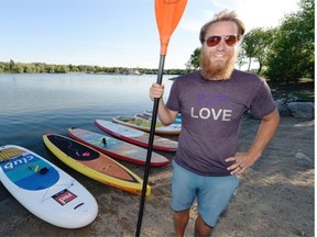 Chris Bailey is a standup paddleboarding instructor in Regina and owner of Queen City SUP Shop which opened for business last year.