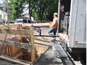 The City of Regina is spending $2.4 million on water pipe work being done by Fer-Pal Infrastructure on Rae and Robinson streets this summer.