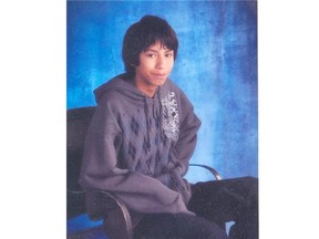 Cody Ridge Wolfe, 17, who disappeared in April 2011 while walking to a friend’s house on the Muskowekwan First Nation.