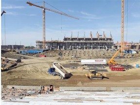 Construction continues at the new Mosaic Stadium in Regina. A building permit for the stadium project with a value of $1.5 million was issued to PCL Construction in August. (DON HEALY/Regina Leader-Post) (Story by Austin Davis) (NEWS)