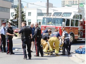 A man is dead after a hit and run at the intersection of Halifax Street and Saskatchewan Drive late Wednesday morning.