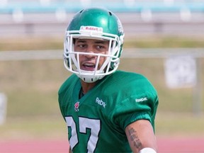 Defensive back Marrio Norman during Rider practice at Griffiths Stadium, Wednesday, June 03, 2015.