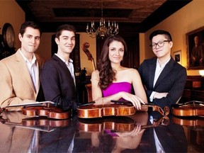 The Dover Quartet is performing at Knox Metropolitan Church on Oct. 18/15 as part of the Cecilian Concert Series. Handout photo