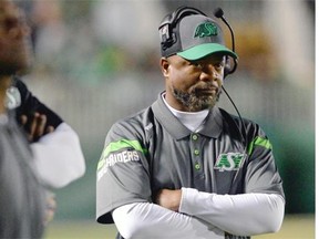 Bob Dyce’s record as the Riders’ interim head coach dropped to 1-2 after Saturday’s loss to the Redblacks (Michael Bell/Regina Leader-Post)