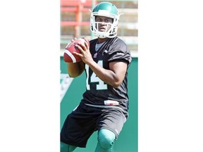 Former Alabama Crimson Tide quarterback Blake Sims participated in his first practice with the Riders on Tuesday. 
  
  
 Don Healy/Leader-Post