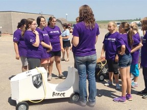 The Girls Exploring Trades and Technology (GETT) camp raced go-karts that each team of two built on Friday.