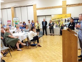 Health Minister Dustin Duncan spent an hour answering questions during the Saskatchewan Seniors Mechanism conference on long-term care, Thursday at the Italian Club.