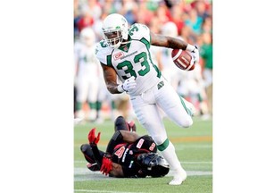 Jerome Messam and his Saskatchewan Roughriders teammates are adjusting to a new head coach, Bob Dyce, after Monday’s housecleaning (Justin Tang/The Canadian Press files)