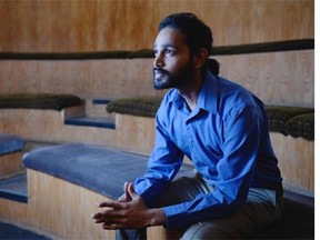 John Thimothy, executive director of the Regina International Film Festival and Awards, sits at the Artful Dodger in Regina, Sask. on Saturday Sep. 19, 2015. RIFFA takes place October 2-3 at the Conexus Arts Centre.