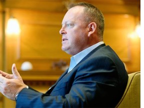 Kevin Doherty, newly appointed Sask Party finance minister, at the Saskatchewan Legislative Building in Regina on Thursday.