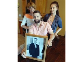 Son Kyle Moffatt, daughter Hillary (on the right) and wife Tami Moffatt of the late Wade Moffatt, a former CTV exec who took his life recently after battle alcoholism and bipolar disorder.