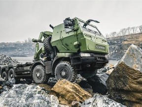 Mack Defense announced on Thursday that it has been awarded two contracts by the Department of Public Works and Government Services Canada on behalf of the Department of National Defense to deliver more than 1,500 8X8 trucks for the Medium Support Vehicle System (MSVS) Standard Military Pattern (SMP) program. As part of the deal, White City-based Dumur Industries will be construction the protective cab for the carriers.