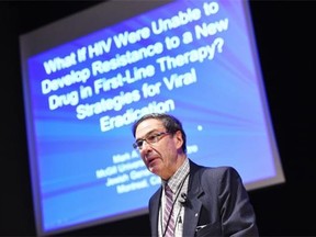 Dr. Mark Wainberg, a leading AIDS researcher, speaking at the Canadian Society of Microbiologists Conference at the U of Regina on June 18, 2015.