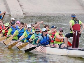 Most members of the Outta Sight dragon boat team are visually impaired.