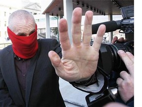 Graham James, accused sex offender, arrives at court in Winnipeg on March 20, 2012. Two former victims of Graham James say they will be on hand as the next chapter in the disgraced junior hockey coach's sexual abuse case opens in a Saskatchewan courtroom today. THE CANADIAN PRESS/John Woods