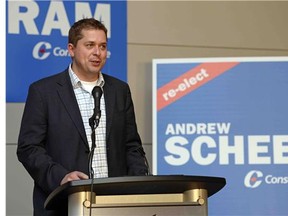 Conservative Andrew Scheer wins his seat in Regina on Monday.