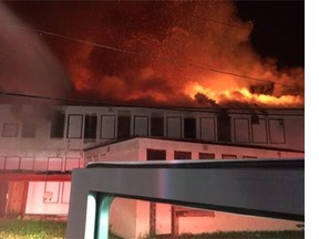 A fire broke out at Yorkton's old curling rink Thursday morning.