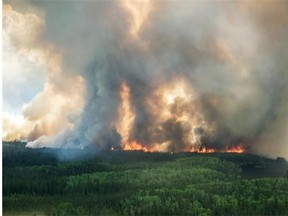 Photo of forest fires and forest firefighting efforts in northern Saskatchewan taken by pilot Corey Hardcastle, a bird dog pilot for the Ministry of Environment out of La Ronge. (Courtesy Corey Hardcastle)