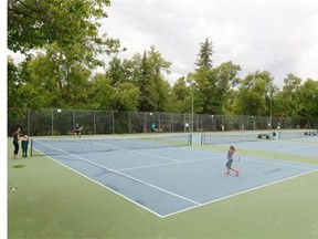 Players fill each of the courts at the Lakeshore Tennis Club in Regina on Sunday June 21, 2015. The club celebrates its 100th anniversary this year.