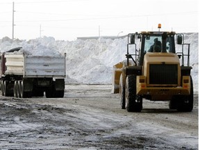 The public works and infrastructure committee voted on Aug. 13, 2015, to implement a pay-per-load fee system for the municipal snow dump. (BRYAN SCHLOSSER/Regina Leader-Post)