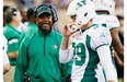 Punter Ray Early, 39, has been a key part of the Roughriders’ improved special-teams play this season. Interim head coach Bob Dyce, left, was the Riders’ special-teams co-ordinator for the first half of the season.