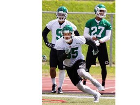Receiver Alex Pierzchalski (85) has reportedly surfaced with Ottawa after declining a practice-roster invitation from the Riders (Greg Pender/The StarPhoenix)