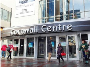 REGINA, SK: APRIL 16, 2014 -- The Cornwall Centre in downtown Regina was open Wednesday after a youth stabbed four people in the mall on Tuesday. Photo taken in Regina on April 16, 2014. (Don Healy/ Leader-Post)   (Story by Terry McEachern) (NEWS)