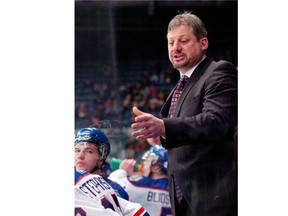 Pats Head Coach Curtis Hunt during the last WHL game in Regina March 18, 2011 between the Regina Pats and the Saskatoon Blades.