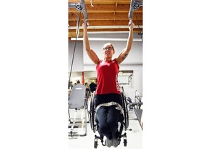 Paralympian Jessica Frotten in training at First Steps Wellness Centre in Regina on October 09, 2015.