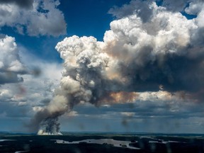 Forest fires in northern Saskatchewan on July 7, 2015.