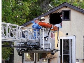 Emergency services were at the home on the corner of 3rd Ave. and Athol St. were a body was removed from the home in Regina on Friday evening.