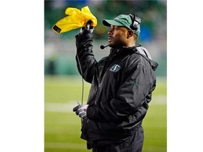 The Riders and head coach Corey Chamblin have been challenged by penalties this season (TROY FLEECE / Regina Leader-Post)