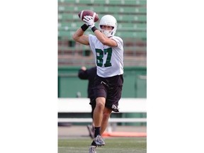 Roughriders receiver Alex Carroll scored his first CFL touchdown last week. 
  
 Bryan Schlosser/Leader-Post