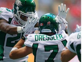 Roughriders slotback Weston Dressler, 7, is looking to spark the team in any way possible. 
  
 Darryl Dyck/The Canadian Press files