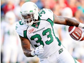 Saskatchewan Roughriders tailback Jerome Messam expects to play Saturday against the visiting Ottawa Redblacks after going through the CFL's concussion protocol. 
  
 Justin Tang/The Canadian Press files